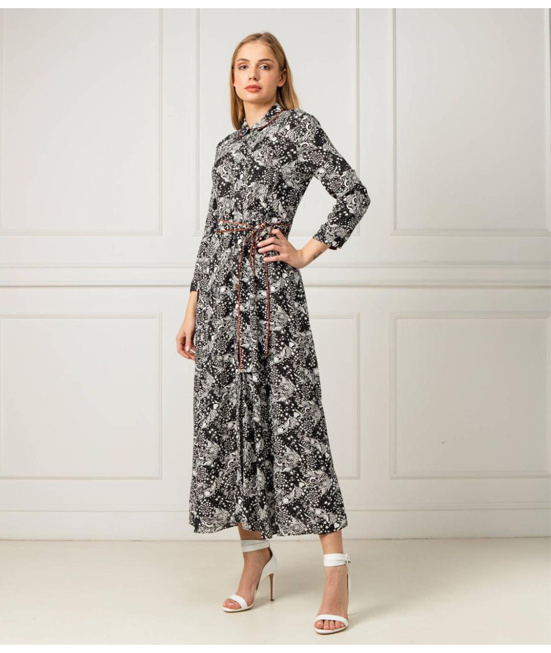 PINKO Серое вискозное коктейльное платье, фото 7