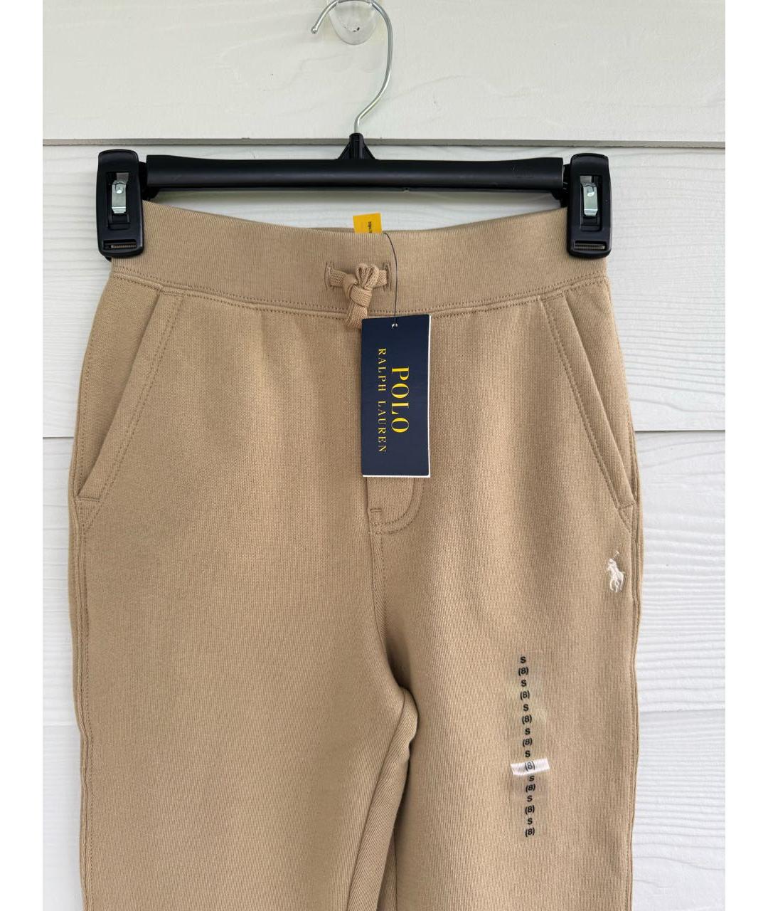 POLO RALPH LAUREN Бежевые хлопковые брюки и шорты, фото 2