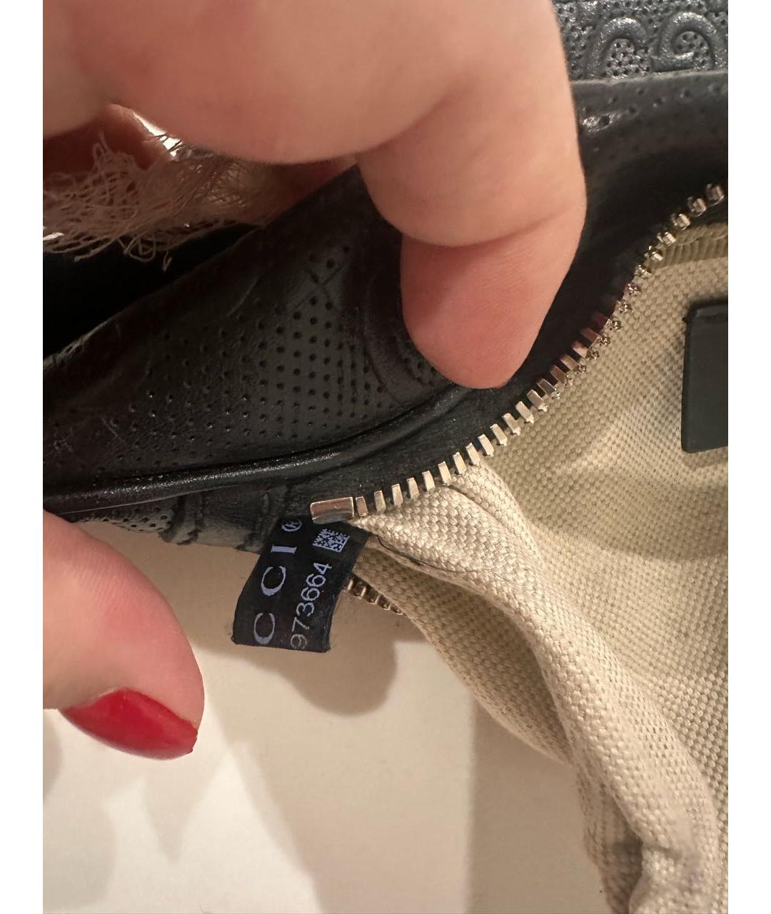 GUCCI Черная кожаная сумка на плечо, фото 8