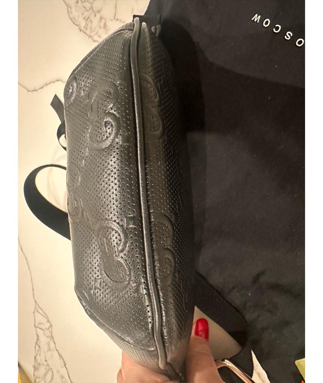 GUCCI Черная кожаная сумка на плечо, фото 5