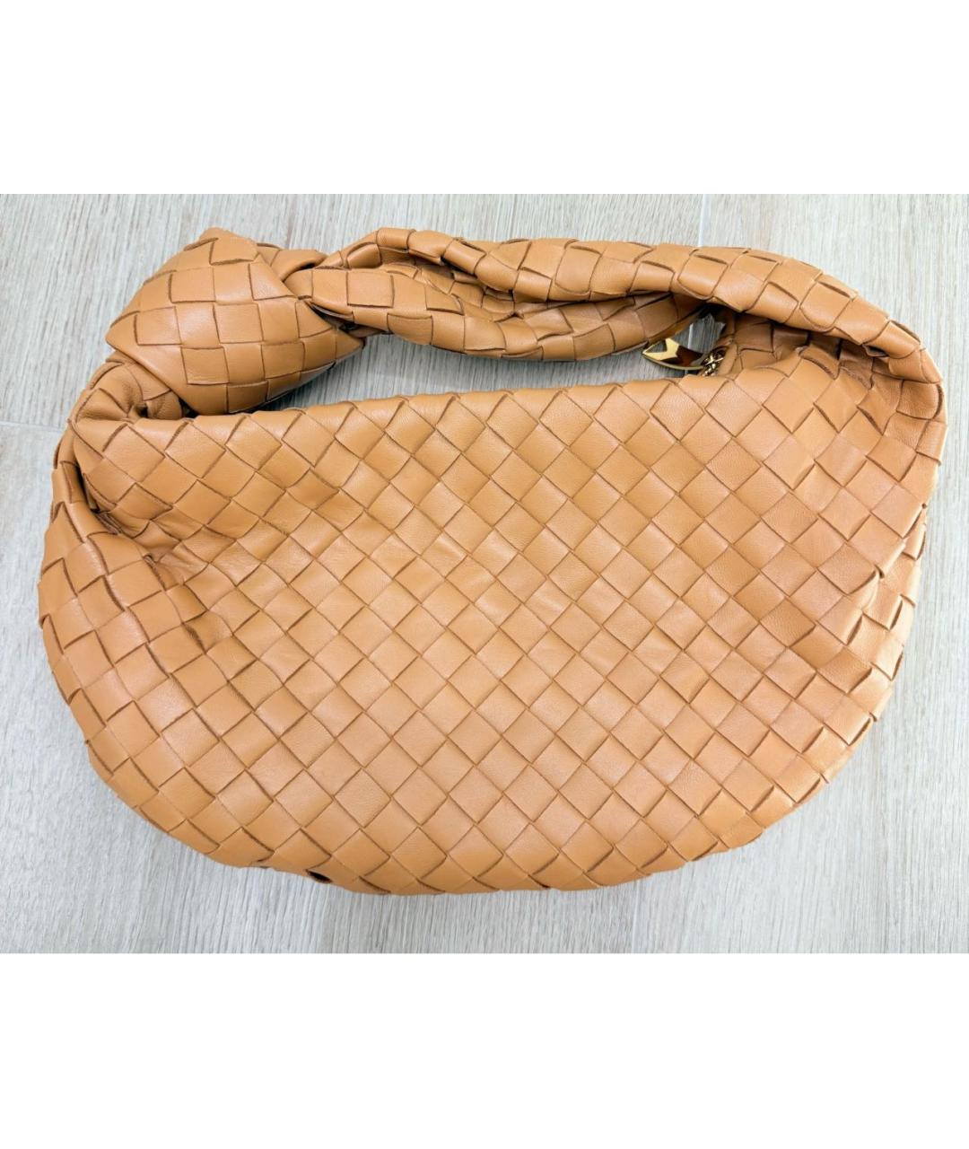 BOTTEGA VENETA Бежевая кожаная сумка с короткими ручками, фото 7