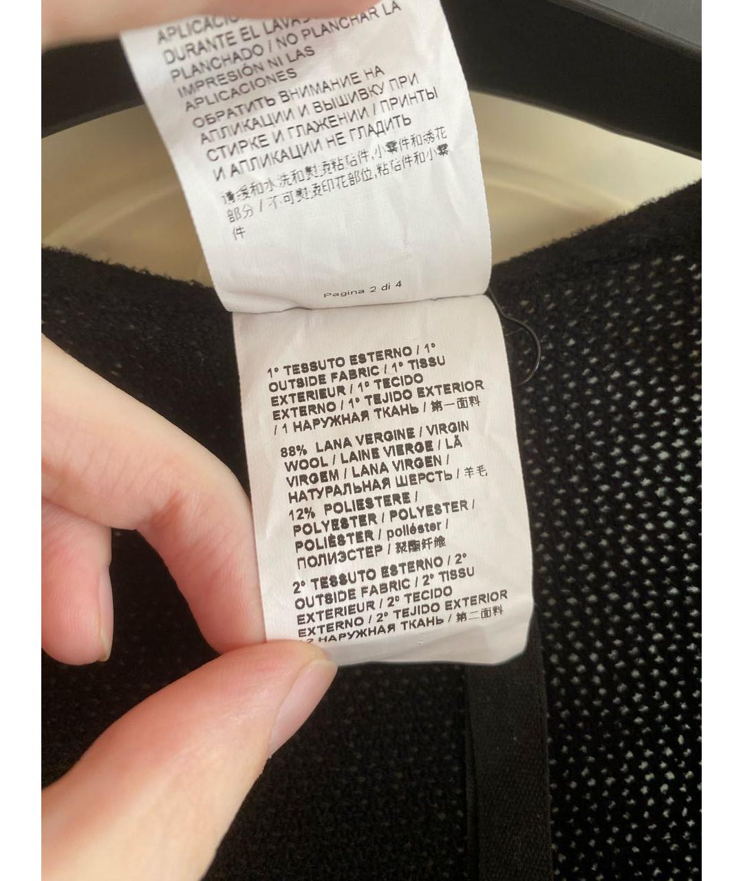 PINKO Черное шерстяное повседневное платье, фото 4