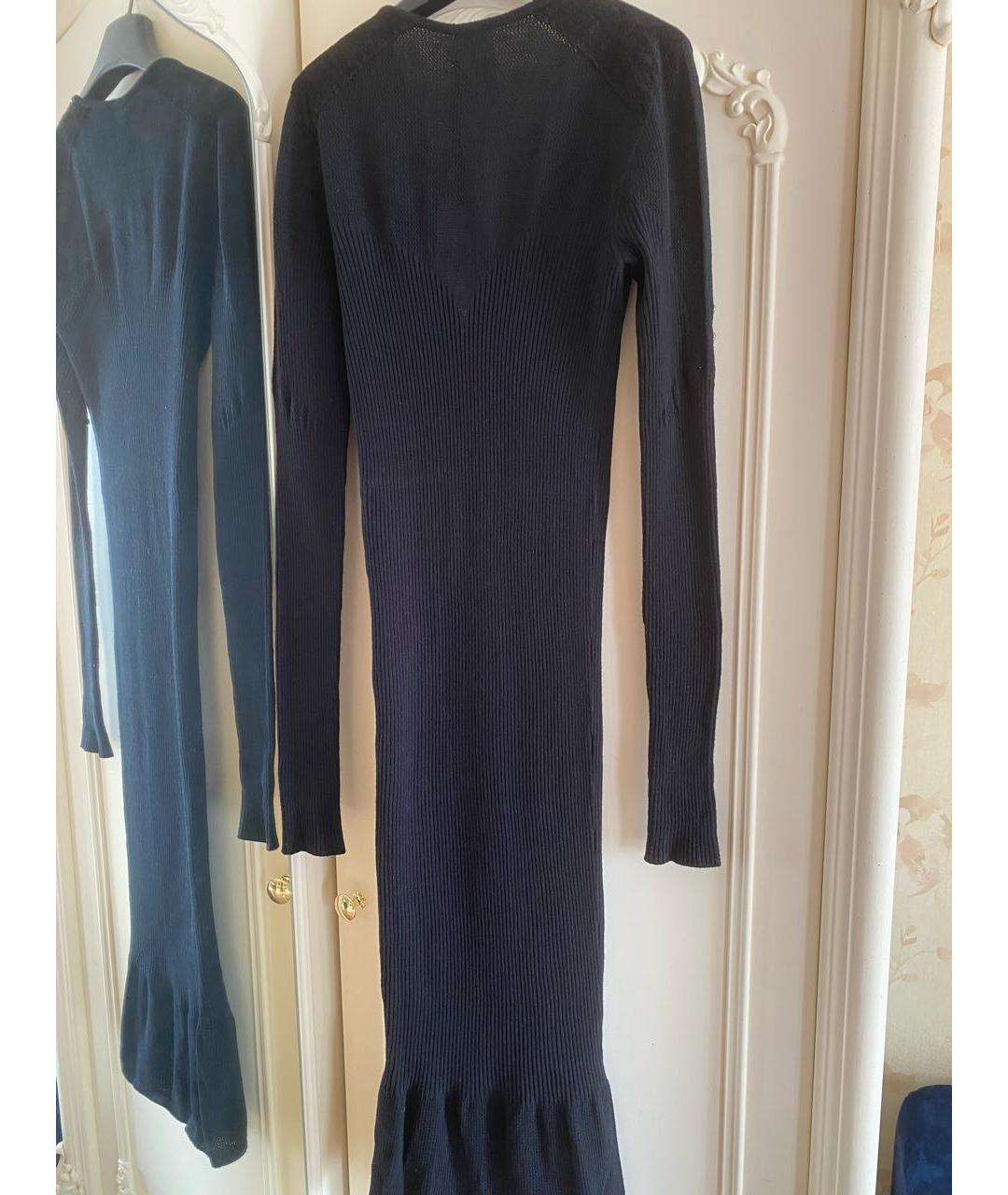 PINKO Черное шерстяное повседневное платье, фото 3