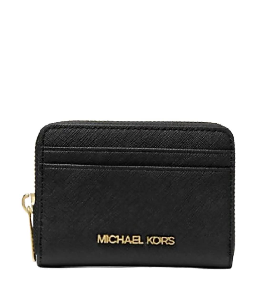 MICHAEL KORS Черный кожаный кошелек, фото 1