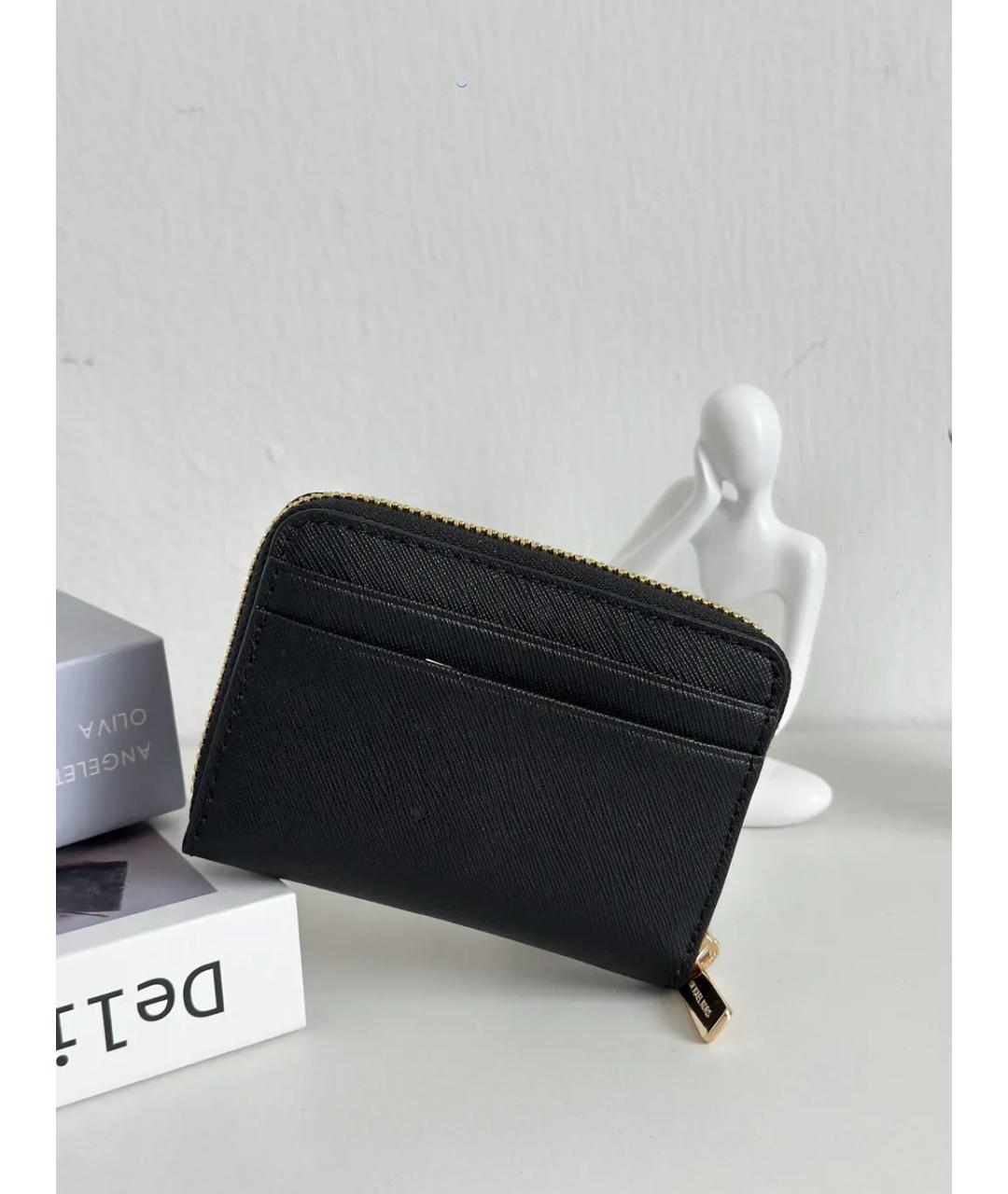MICHAEL KORS Черный кожаный кошелек, фото 4