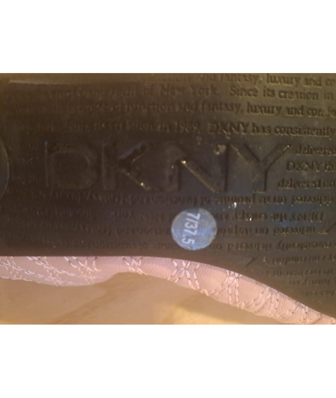 DKNY Розовые кожаные балетки, фото 7