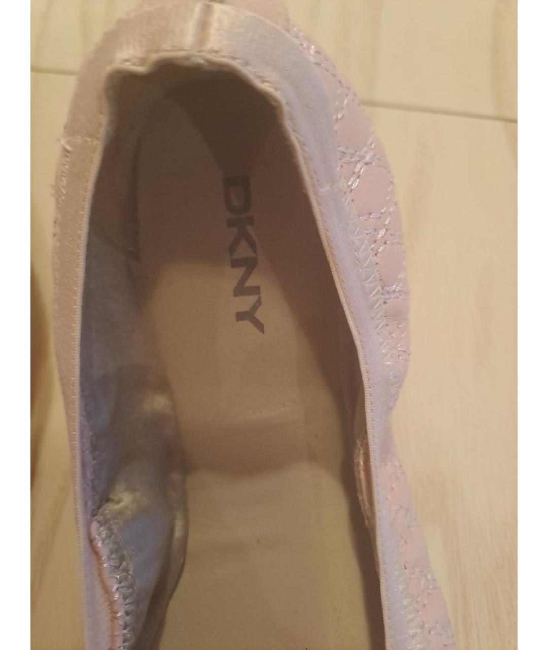 DKNY Розовые кожаные балетки, фото 6