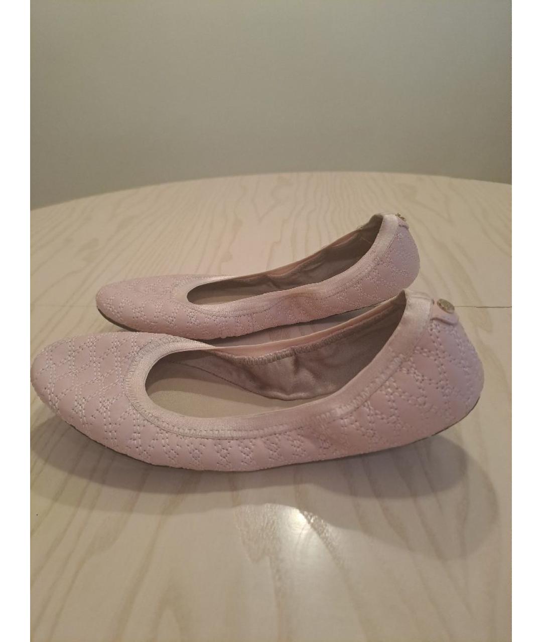 DKNY Розовые кожаные балетки, фото 9