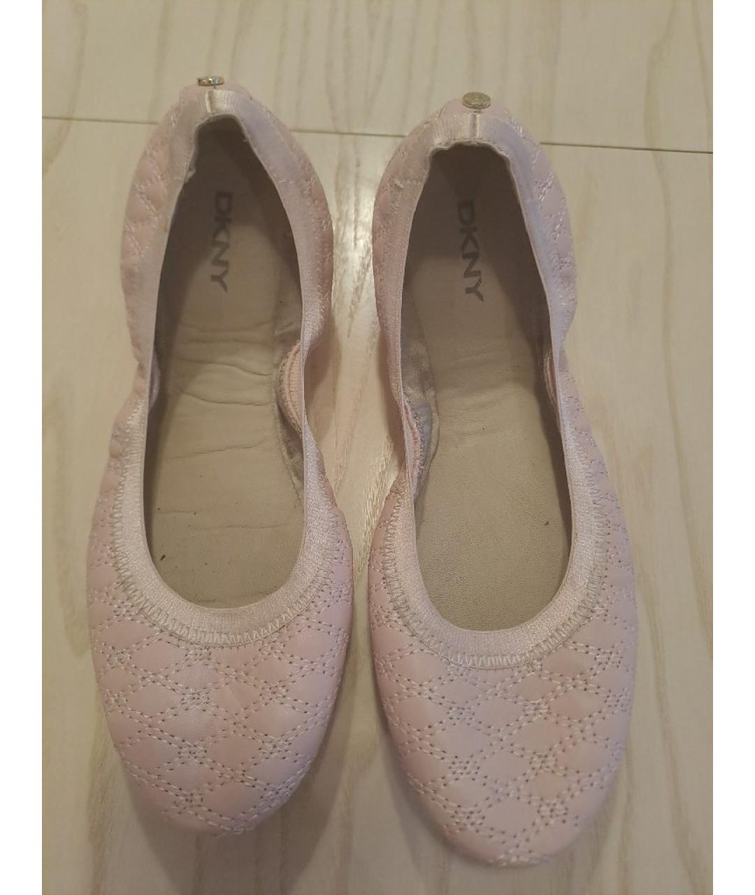 DKNY Розовые кожаные балетки, фото 3
