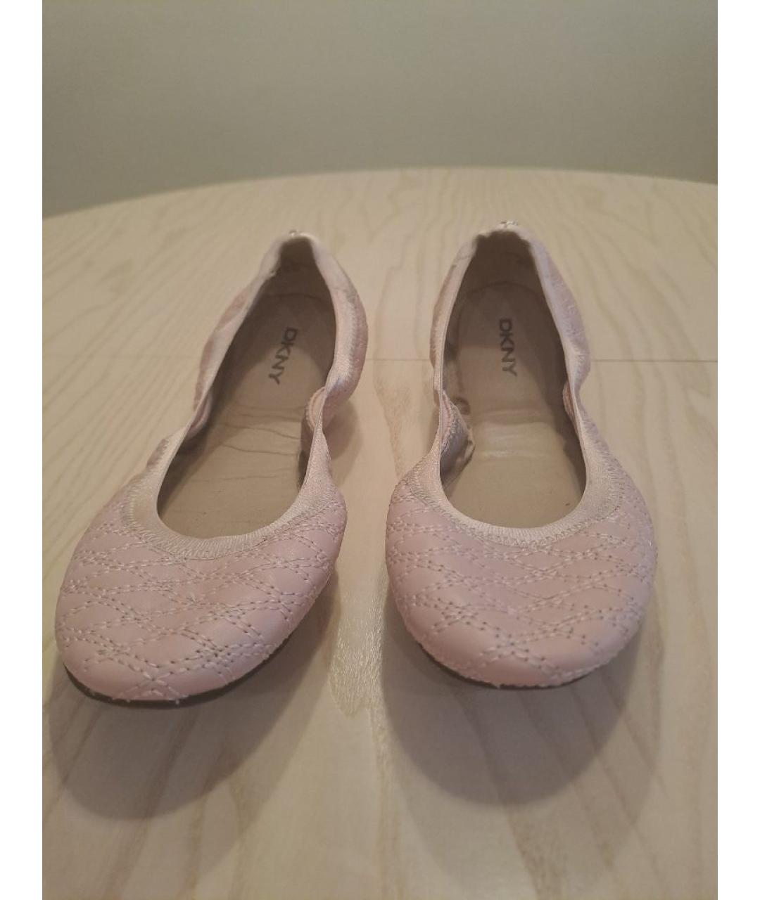 DKNY Розовые кожаные балетки, фото 2