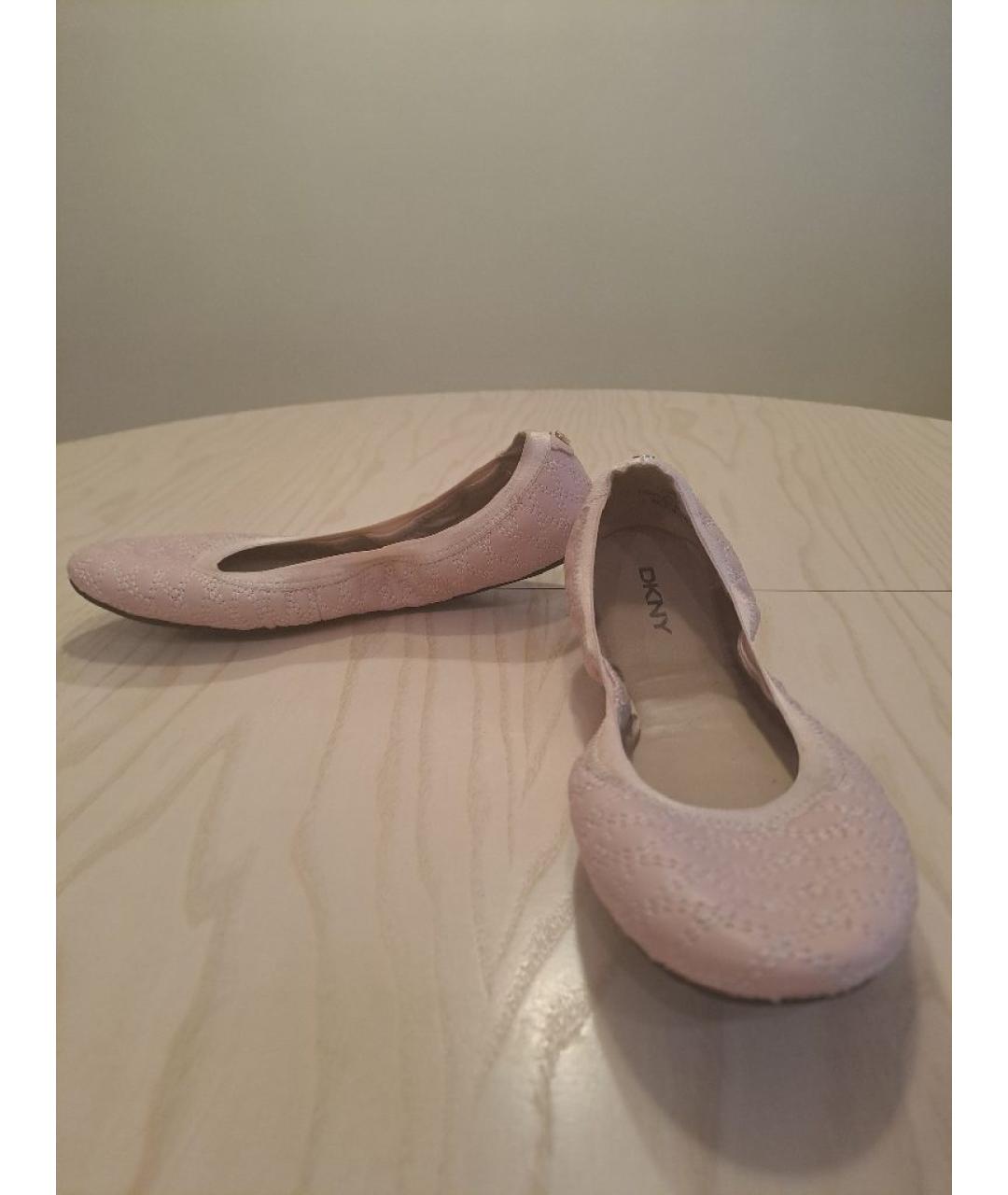 DKNY Розовые кожаные балетки, фото 8