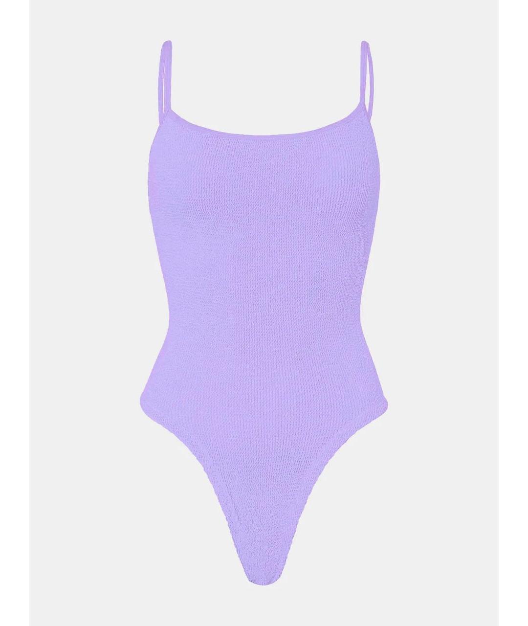 HUNZA G Фиолетовый полиамидовый купальник, фото 9