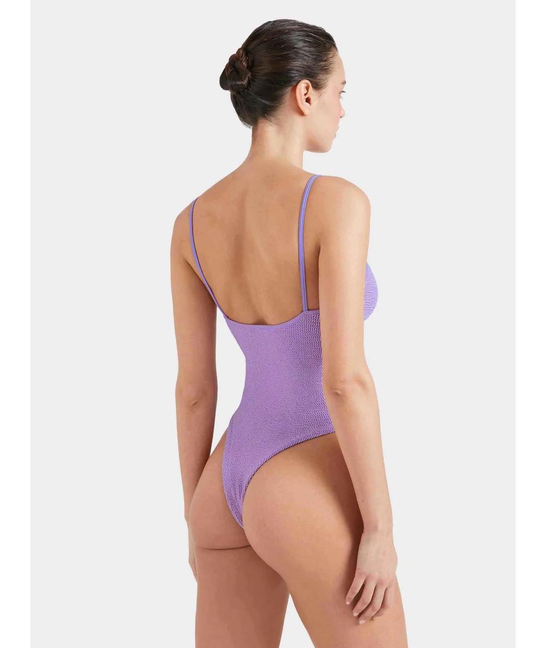 HUNZA G Фиолетовый полиамидовый купальник, фото 3