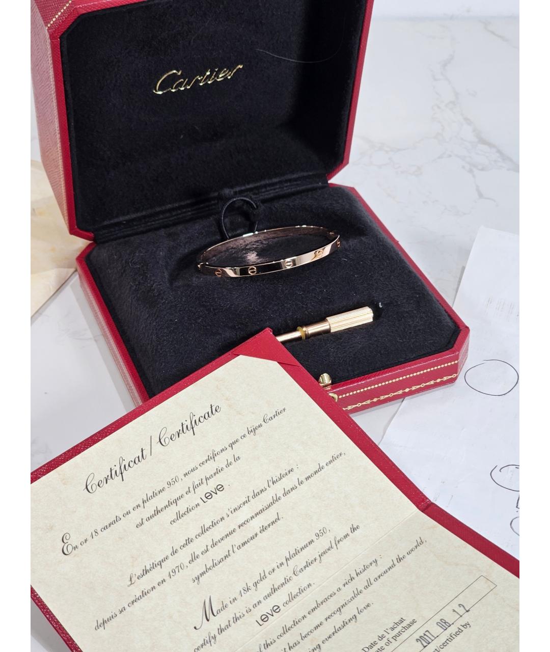 CARTIER Золотой браслет из розового золота, фото 5