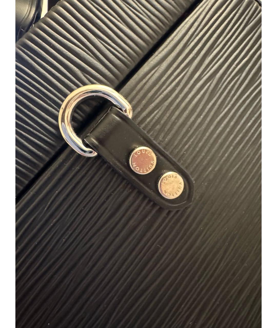 LOUIS VUITTON Черная кожаная сумка с короткими ручками, фото 3