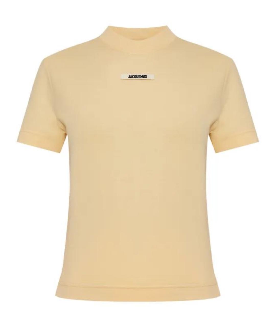 JACQUEMUS Желтая хлопковая футболка, фото 1