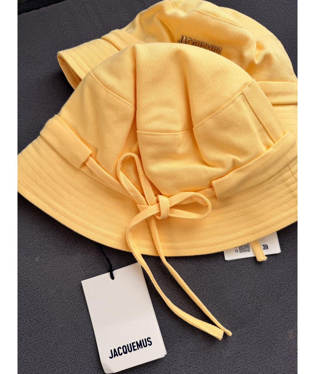 JACQUEMUS Горчичная хлопковая панама, фото 5