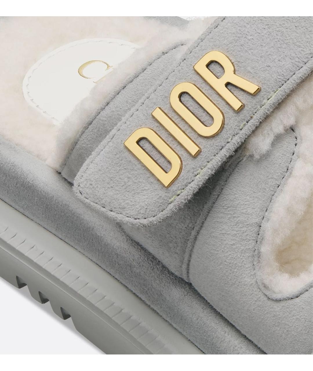 CHRISTIAN DIOR Серые замшевые сандалии, фото 4