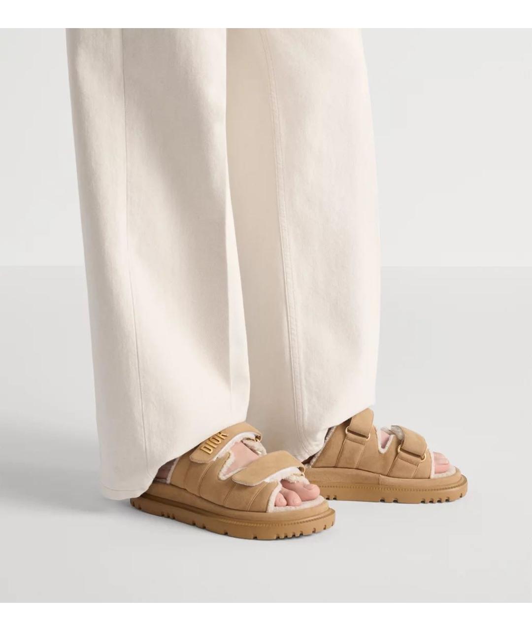 CHRISTIAN DIOR Серые замшевые сандалии, фото 5