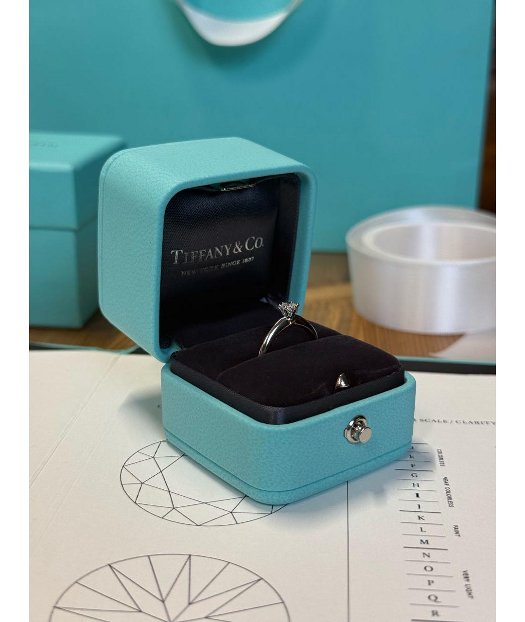 TIFFANY&CO Серебряное платиновое кольцо, фото 3