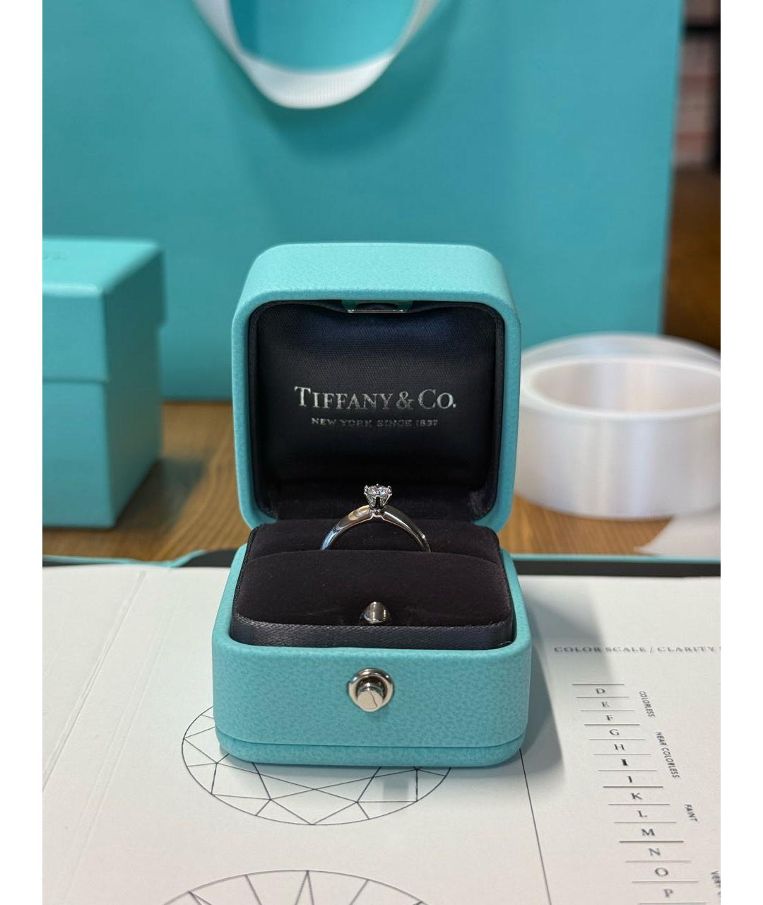 TIFFANY&CO Серебряное платиновое кольцо, фото 2