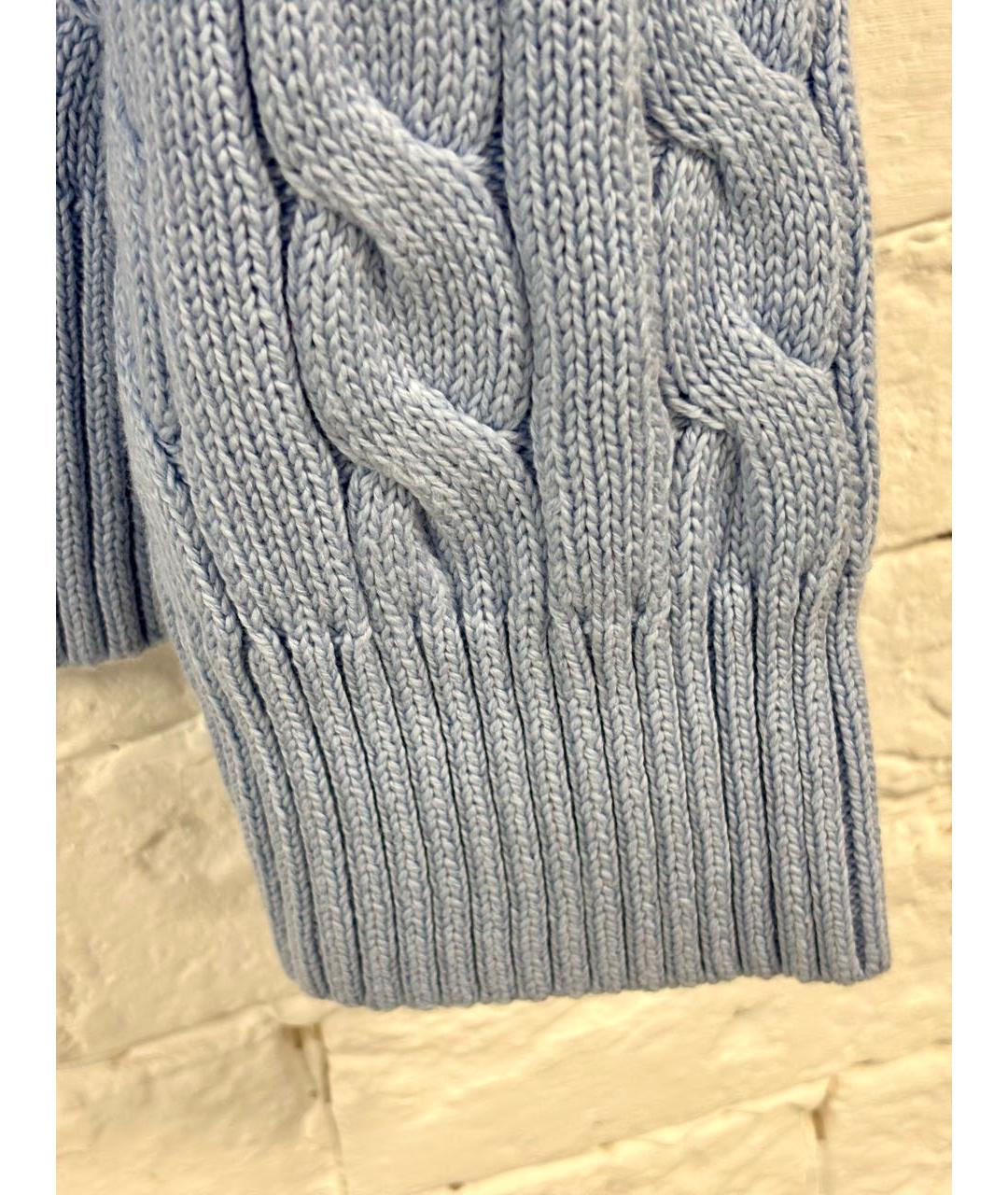 POLO RALPH LAUREN Голубой хлопковый джемпер / свитер, фото 7