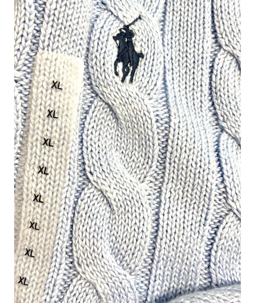 POLO RALPH LAUREN Голубой хлопковый джемпер / свитер, фото 5