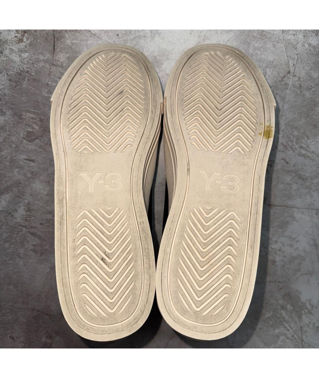 Y-3 Черные кожаные высокие кроссовки / кеды, фото 6