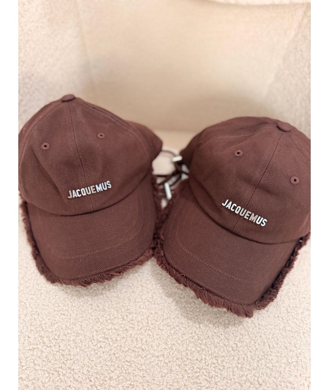 JACQUEMUS Коричневая хлопковая кепка, фото 6