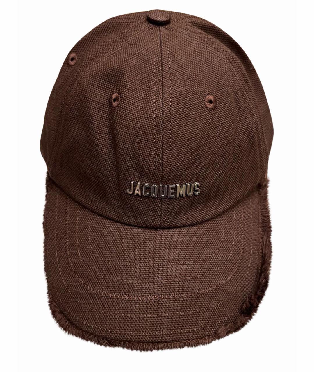 JACQUEMUS Коричневая хлопковая кепка, фото 2