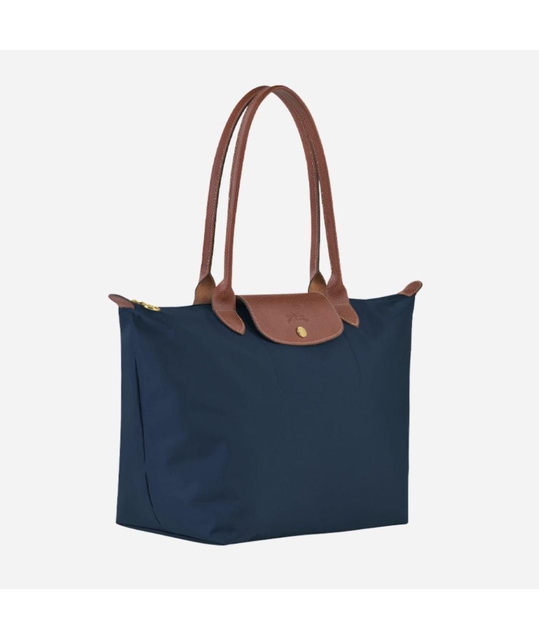 LONGCHAMP Темно-синяя тканевая сумка тоут, фото 9