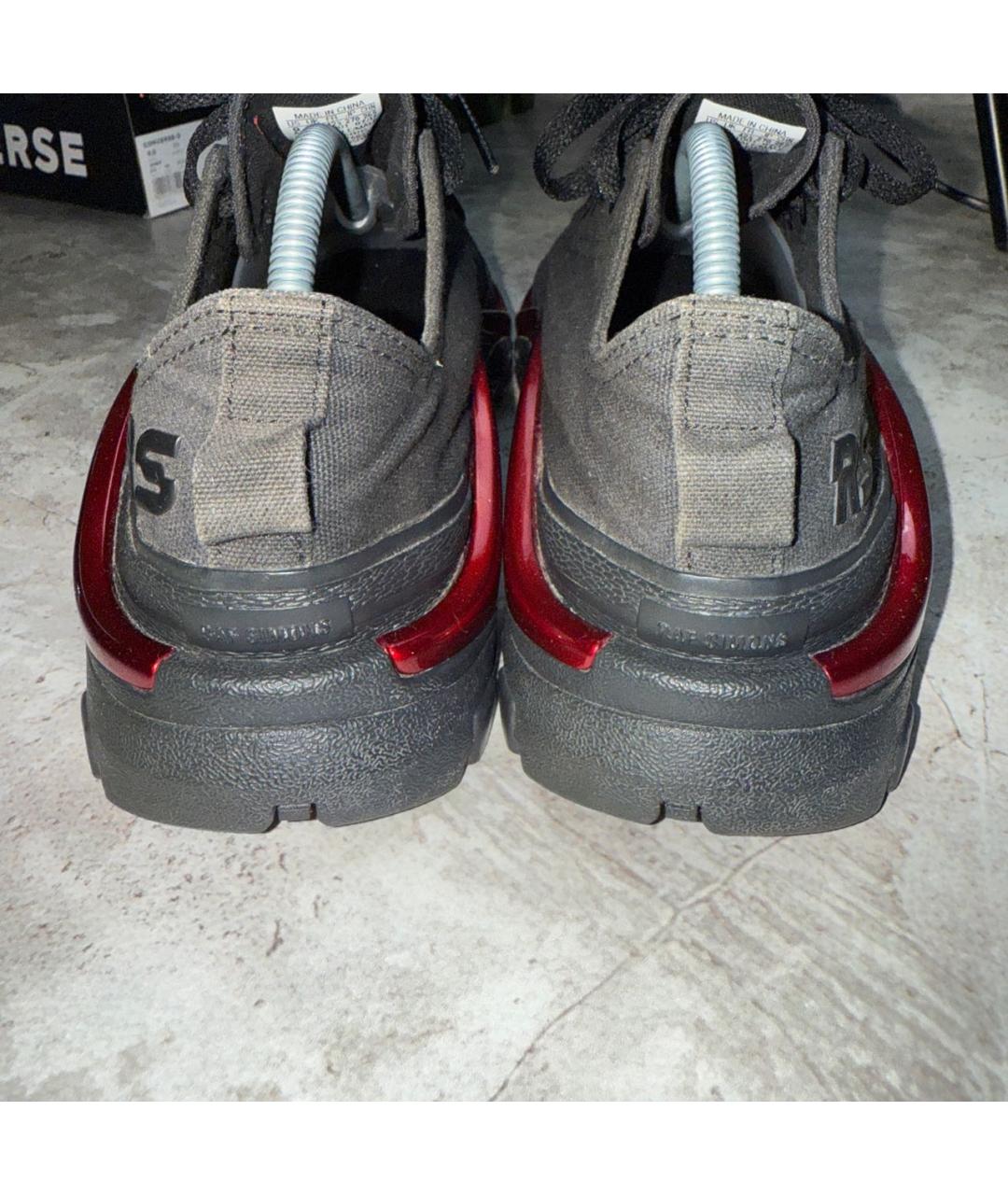 ADIDAS X RAF SIMONS Черные низкие кроссовки / кеды, фото 5