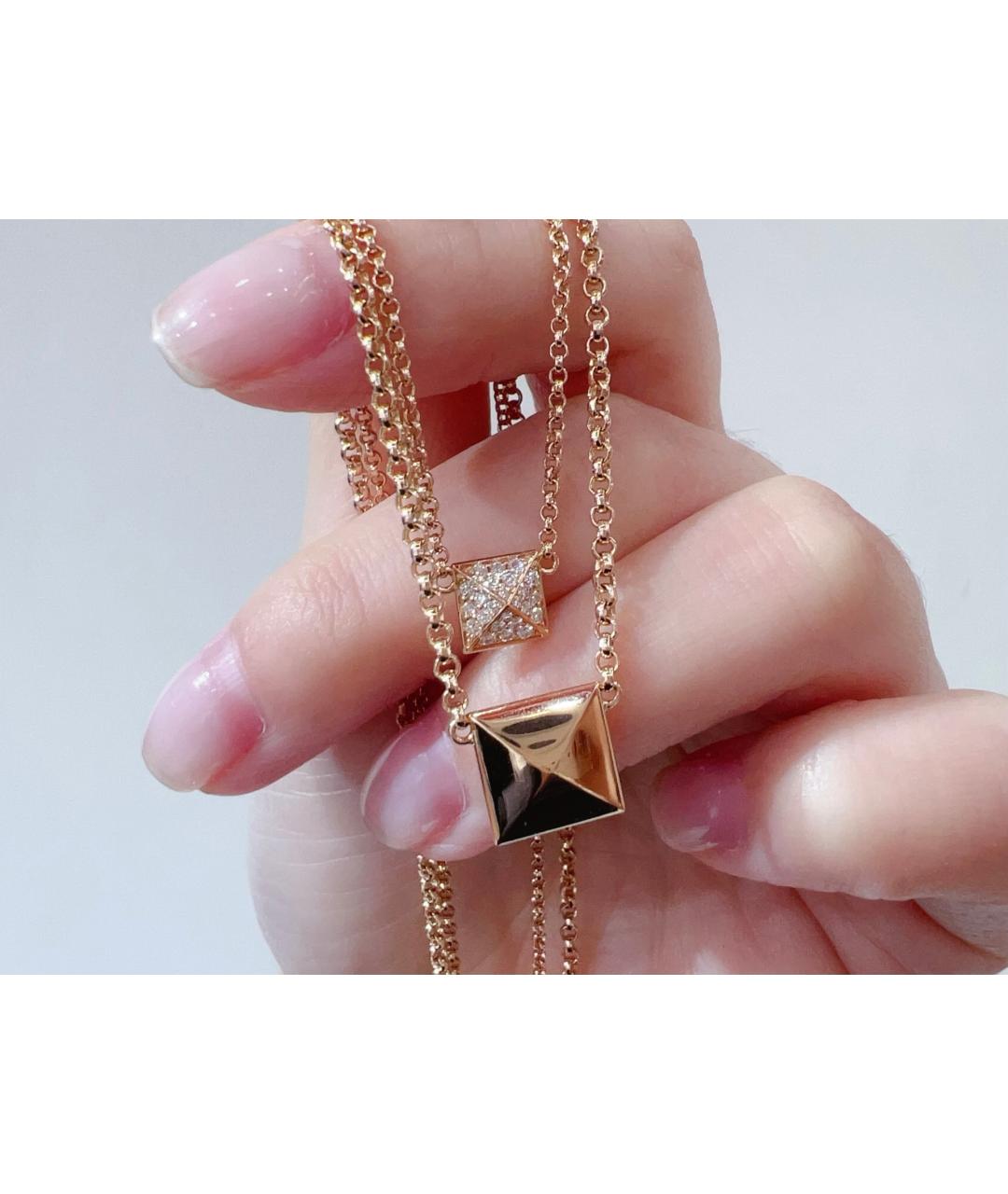 HERMES Золотое колье из розового золота, фото 3