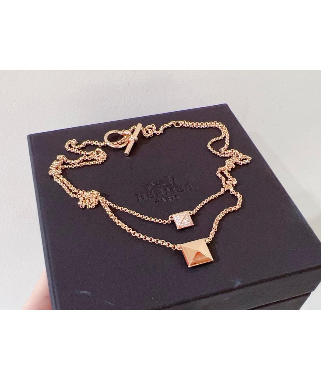HERMES Золотое колье из розового золота, фото 6