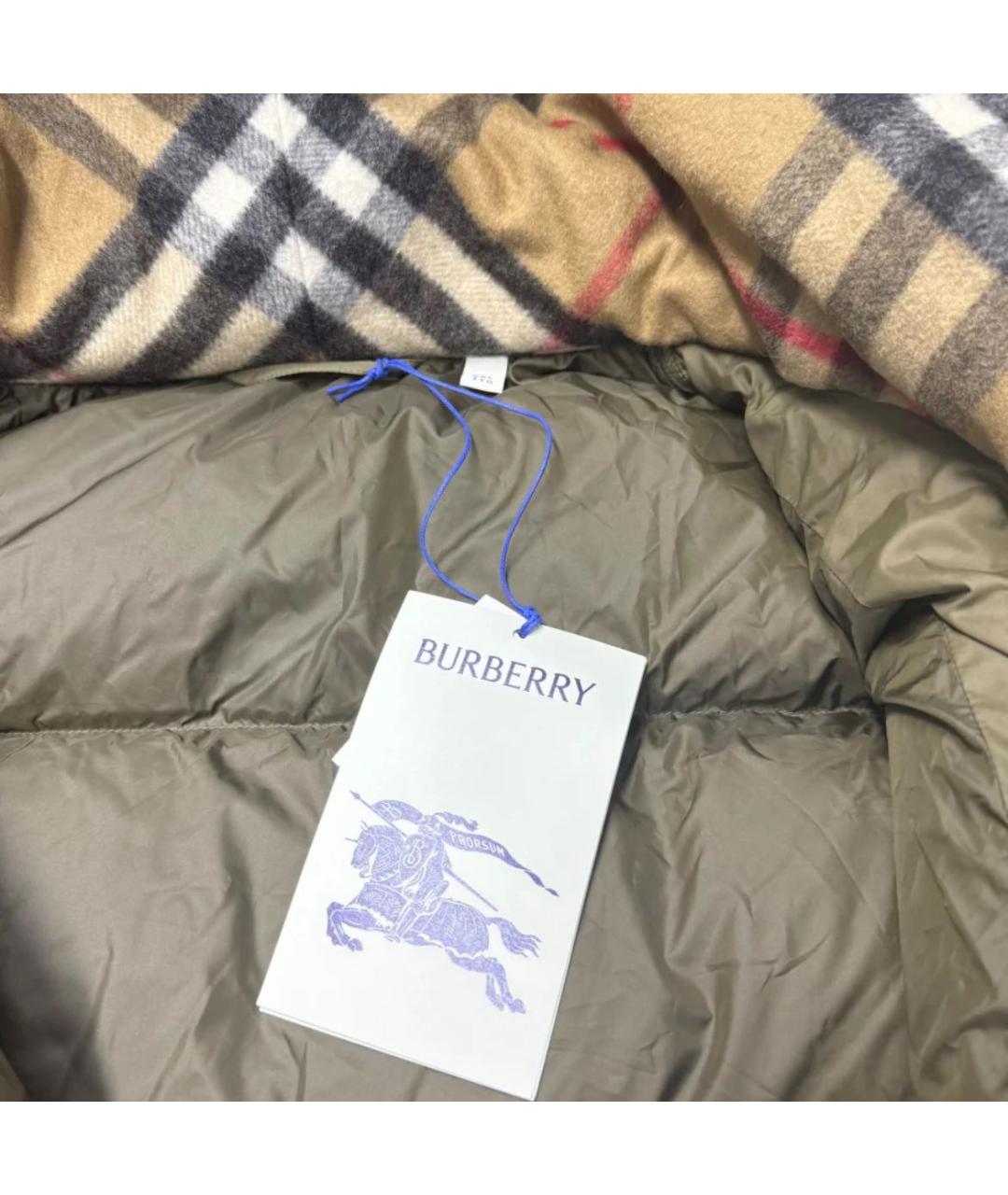 BURBERRY Хаки пуховик, фото 6