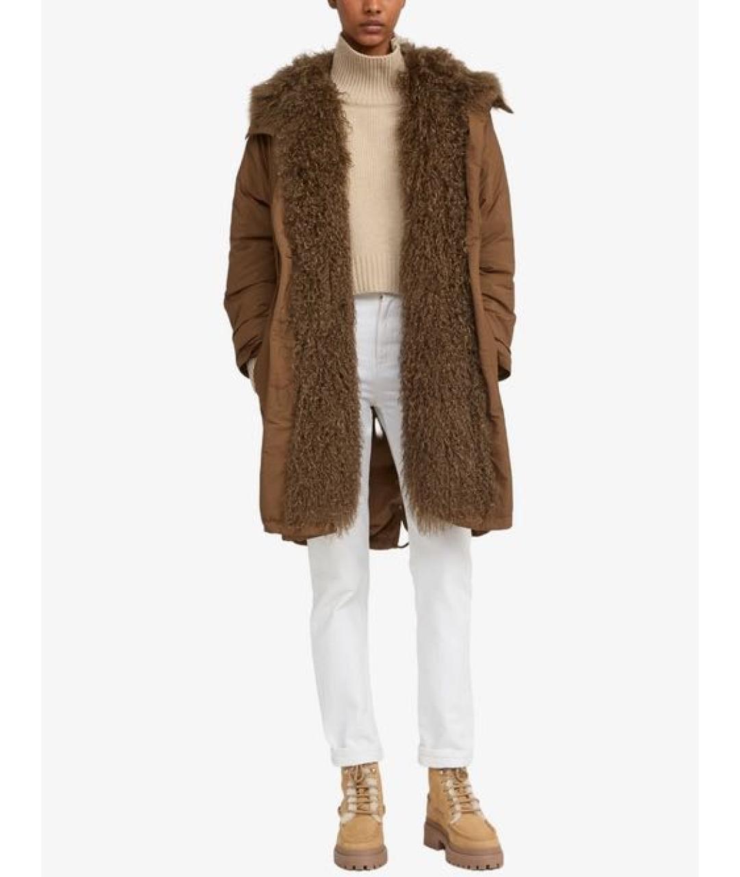 YVES SALOMON Коричневая полиамидовая парка, фото 5