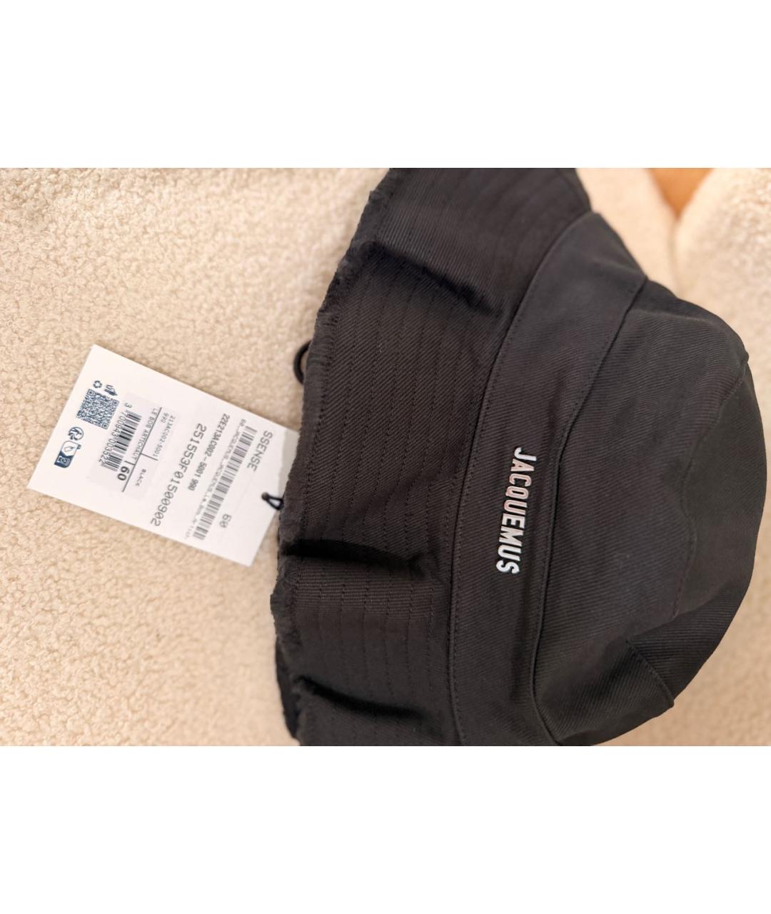 JACQUEMUS Черная хлопковая панама, фото 3