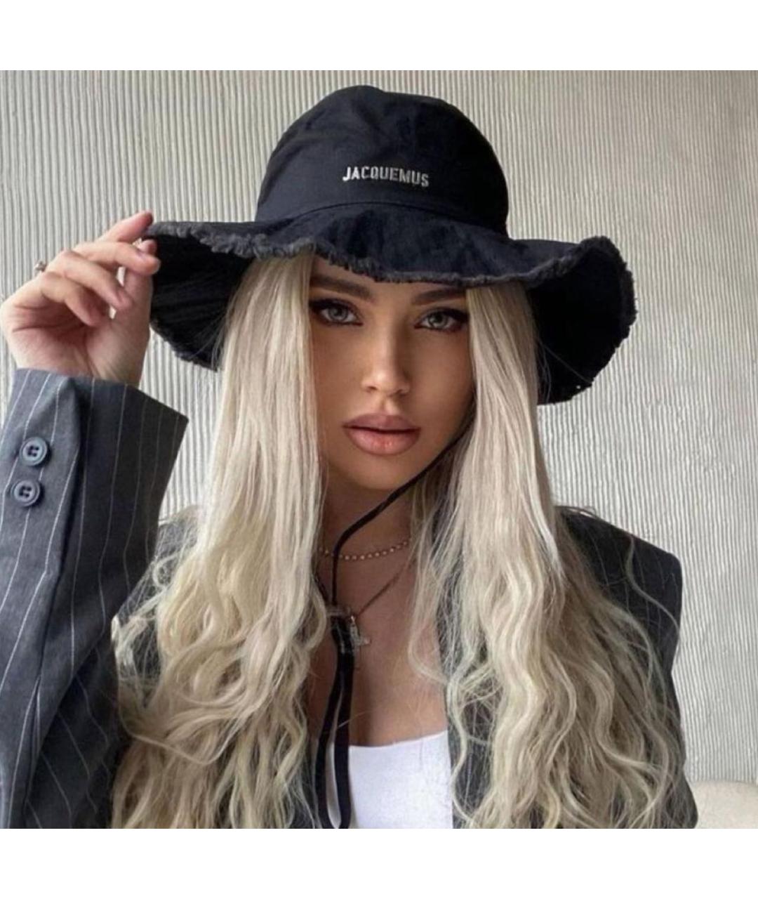 JACQUEMUS Черная хлопковая панама, фото 2