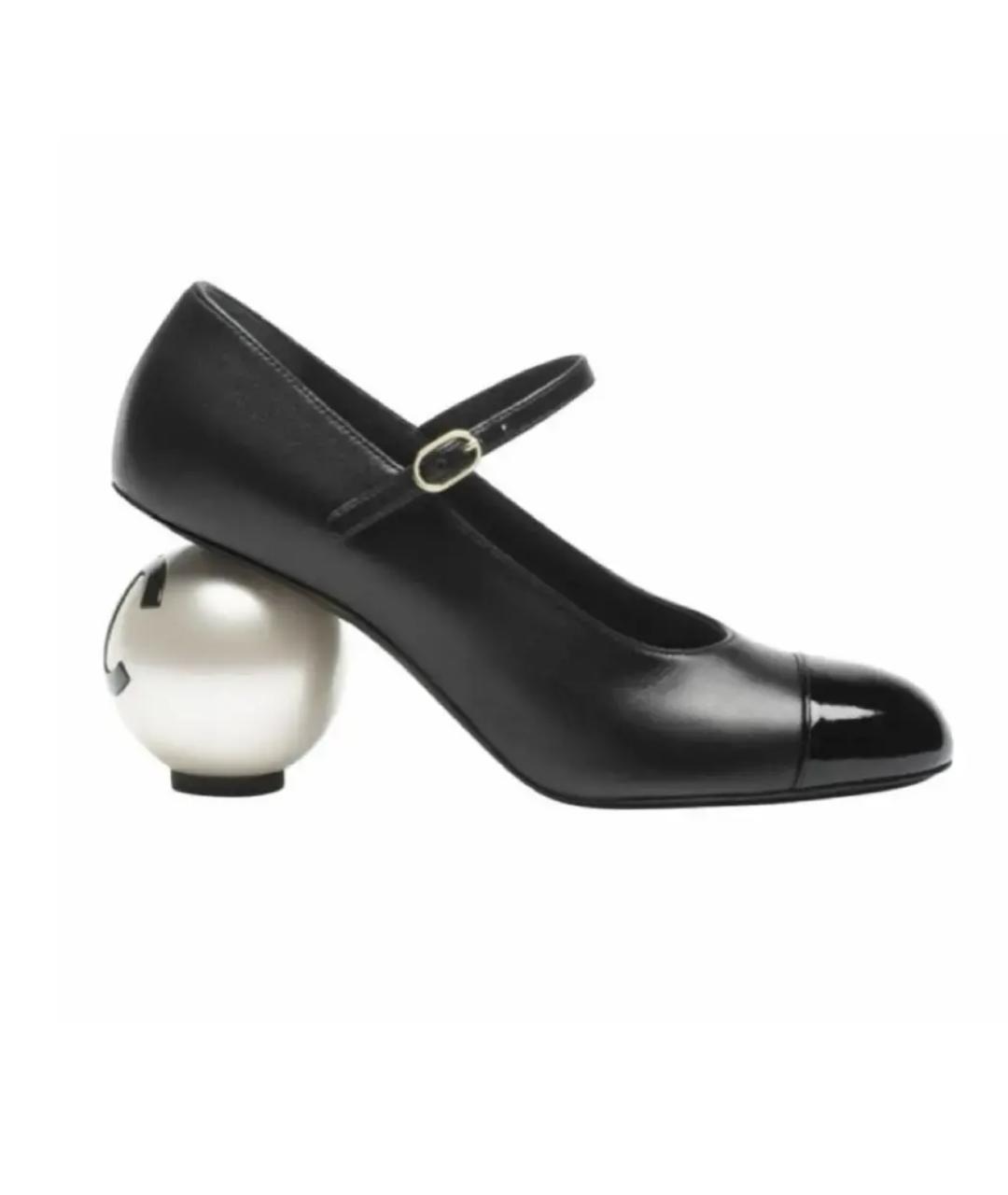 CHANEL Черные кожаные туфли, фото 2