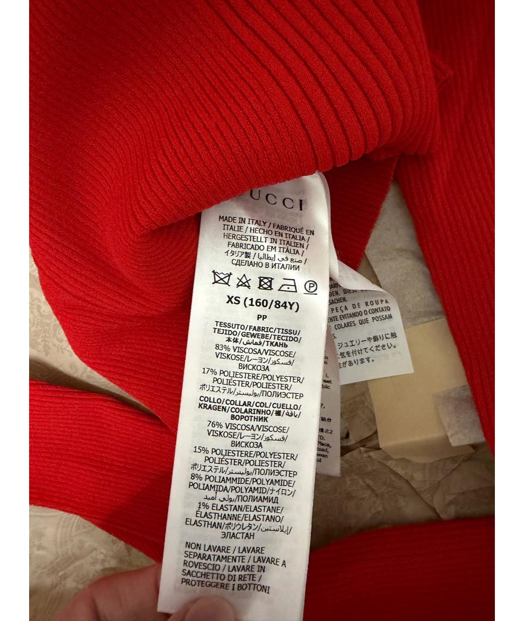 GUCCI Красный вискозный джемпер / свитер, фото 6