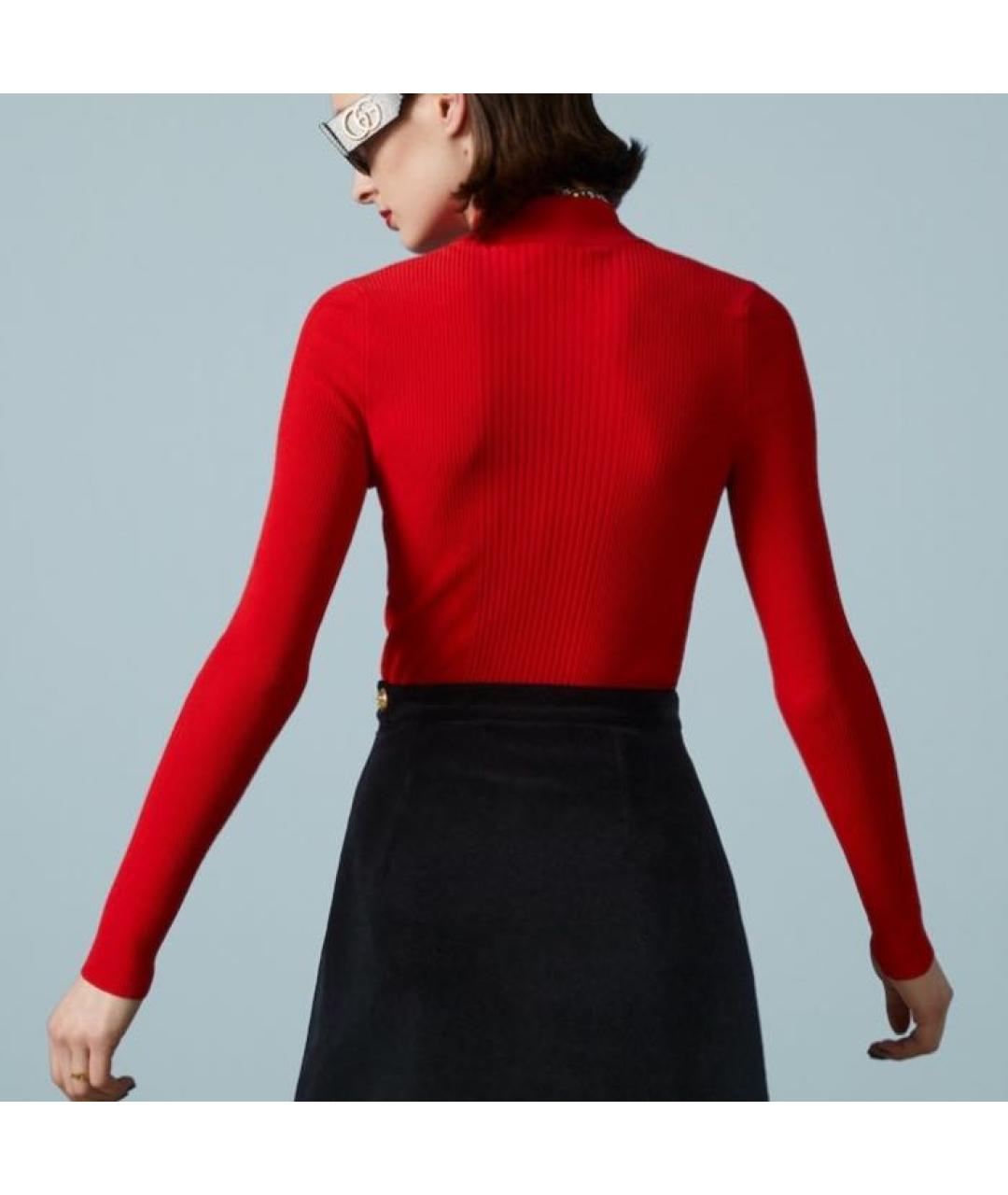 GUCCI Красный вискозный джемпер / свитер, фото 7