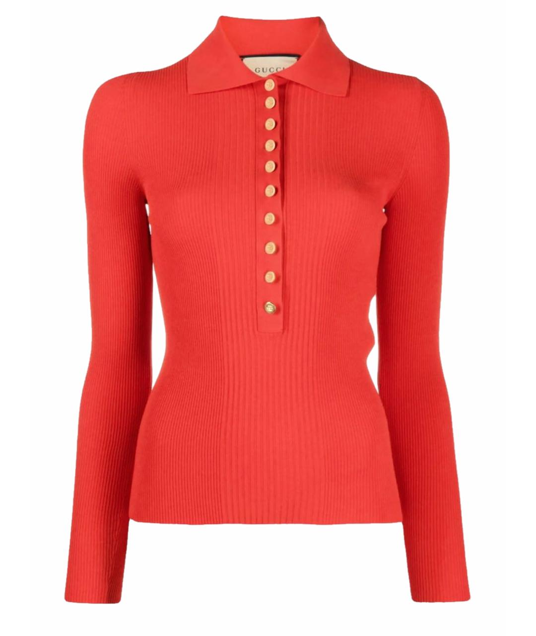 GUCCI Красный вискозный джемпер / свитер, фото 1