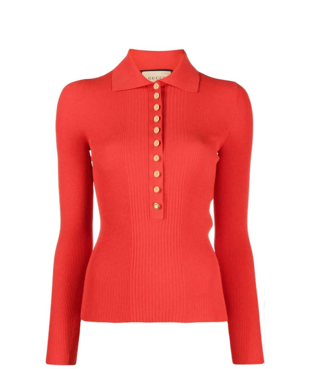 GUCCI Красный вискозный джемпер / свитер, фото 9