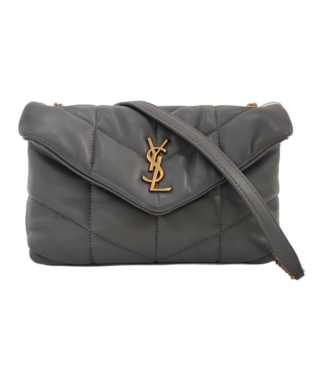 SAINT LAURENT Черная кожаная сумка через плечо, фото 1