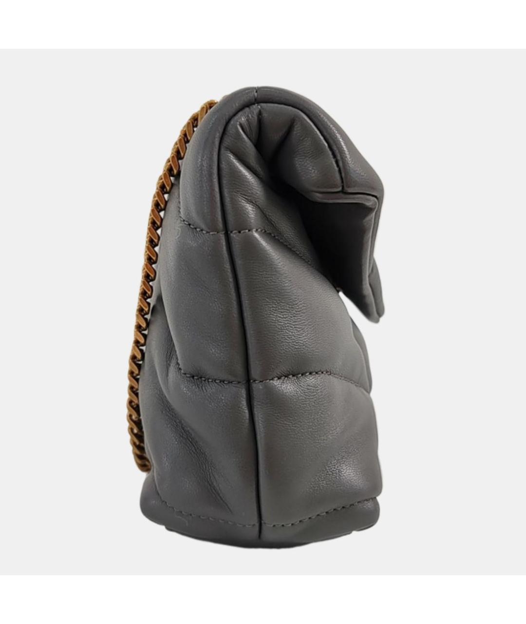 SAINT LAURENT Черная кожаная сумка через плечо, фото 3