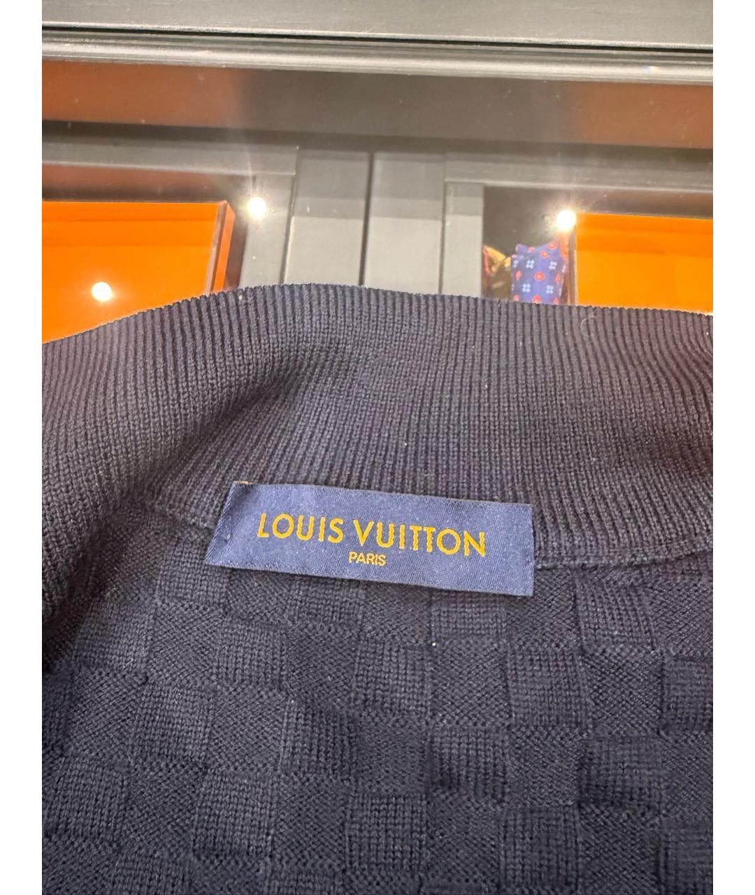 LOUIS VUITTON Темно-синий хлопковый кардиган, фото 2
