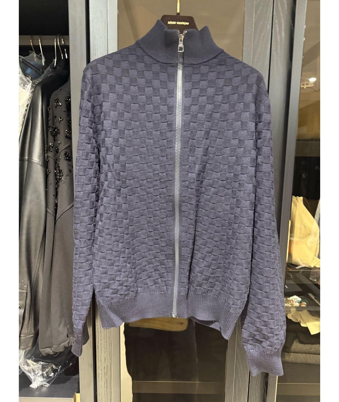 LOUIS VUITTON Темно-синий хлопковый кардиган, фото 6