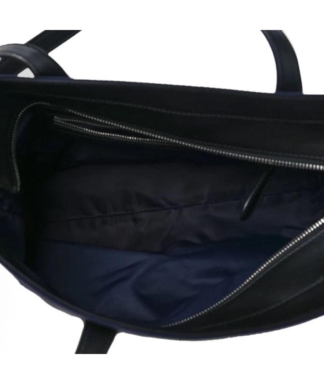 BURBERRY Темно-синяя тканевая сумка тоут, фото 4