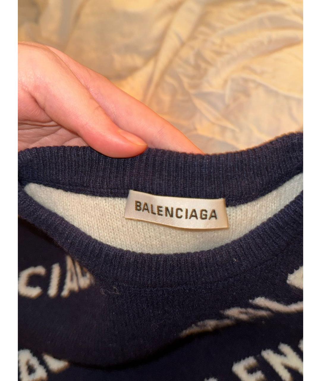 BALENCIAGA Черный шерстяной джемпер / свитер, фото 3