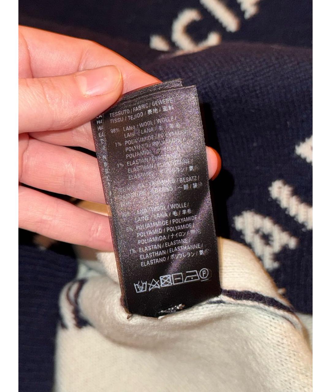 BALENCIAGA Черный шерстяной джемпер / свитер, фото 6